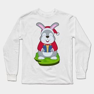 Rabbit Christmas Santa hat Long Sleeve T-Shirt